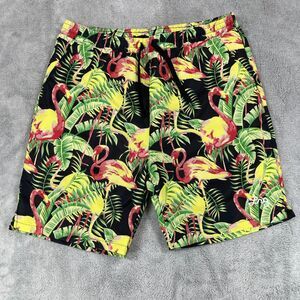 LRG Lifted Research Group Swim Short‎ Men Large Flamingo Tropical Print Surfing